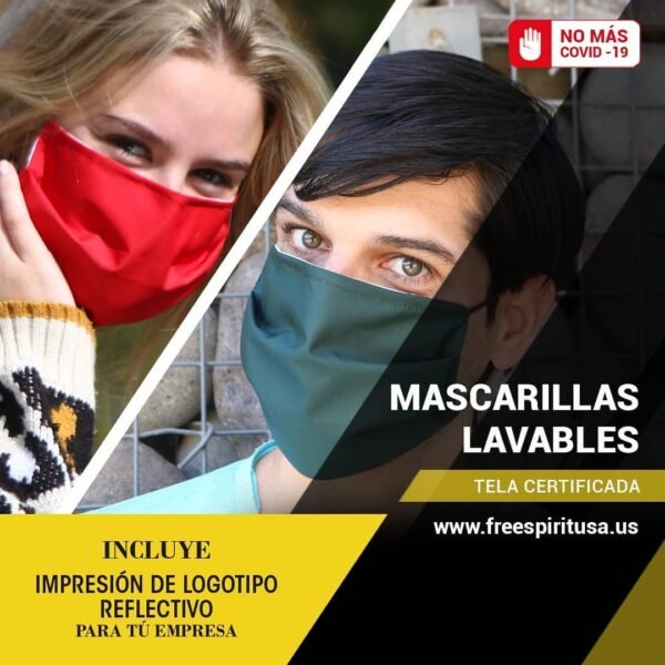Mascarillas lavables unisex